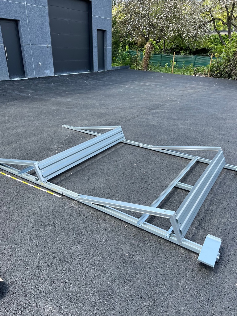 Support pour toiture plate 3 panneaux