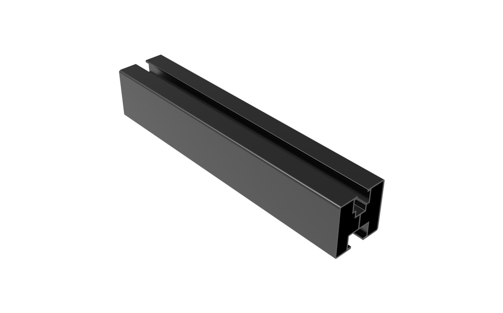 Rail fixation panneau 6 mètres noir